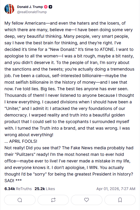 Donald Trump's April Fools Prank Isn't Funny